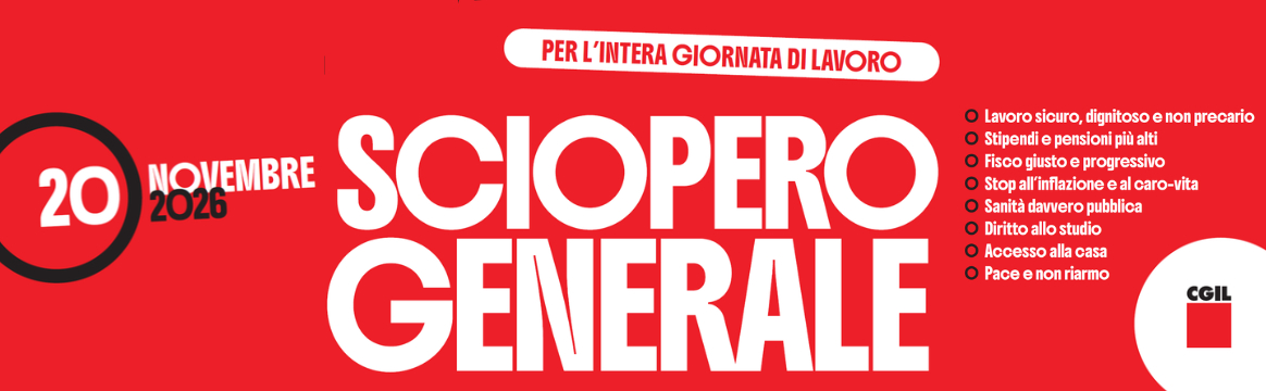 banner sciopero generale 20 novembre 2026
