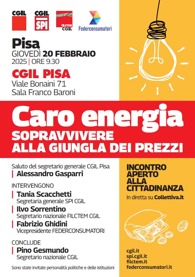 locandina Caro Energia Pisa 20 2 2025