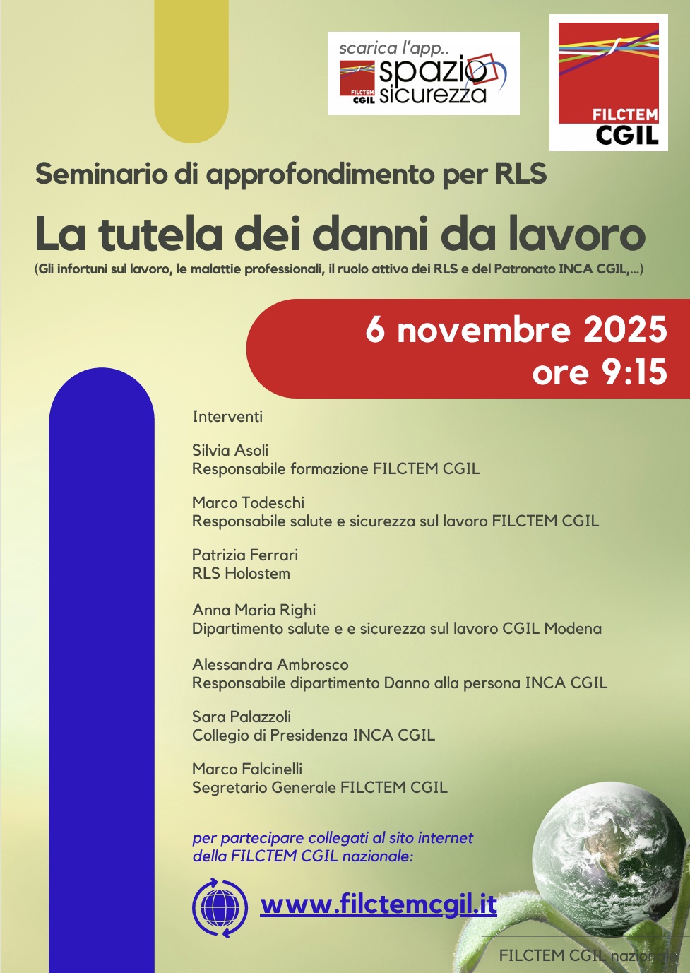 251106 Seminario salute sicurezza rls filctem cgil